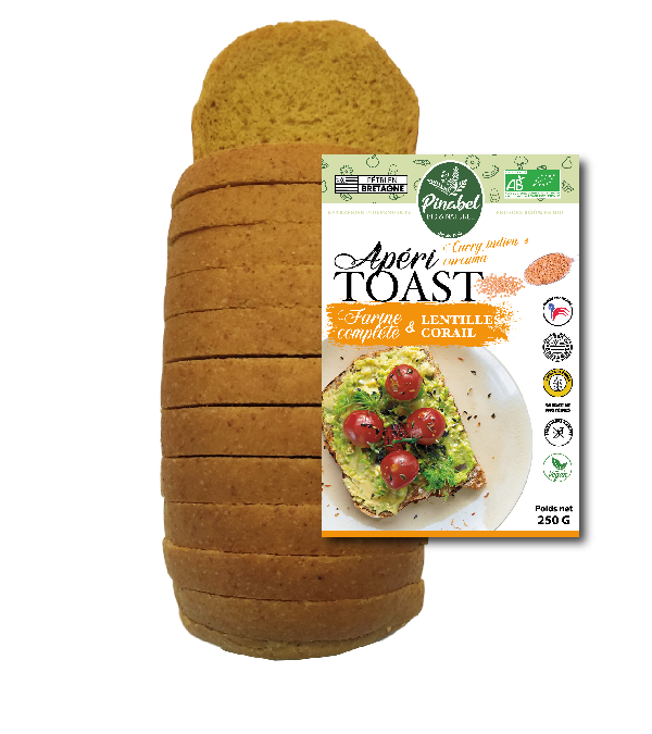 Apéri Toast lentilles corail