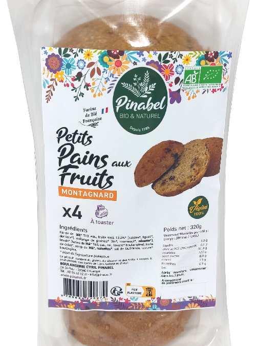 4 petits pains aux fruits Montagnard